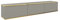 Mueble de TV Oro 175 cm, Mueble de televisón Colgante, Mueble de televisor, Distintos Colores, Muebles de salón, Estilo Moderno (Gris II)