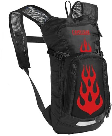 Camelbak Kinderrucksack Mini Mule Basic ohne Trinksystem Fahrradrucksack Kindergartenrucksack (schwarz-flamme)