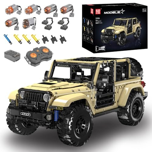 Mould King 13184 Technik Geländewagen Bausteine, 3621 Teile Ferngesteuert Offroader-Fahrzeug Mit Motor, Technologie Großes LKW Modell Klemmbausteine Bausatz für Jungen ab 8+ Jahren
