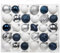 Oairse 60 Pcs Christmas Baubles Set - White and Blue Tree Decorations, Shatterproof Ball Ornaments for Xmas Home, Winter Wedding, Holiday Party Decor