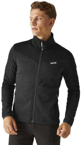 Regatta Men's Highton IV Full Zip Fleece Jacket Giacca in Pile, Frassino/Nero, L Uomo
