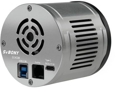 Svbony SC432M Teleskop Monochrom Cooled Planetenkamera, USB3.0 CMOS Astrokamera mit IMX432 Global Shutter Große Pixel, Teleskop Okular Kamera für Planetare Fotografie