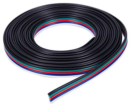 Jenbnoau VerläNgerungskabel für 5050 RGBW RGBWW LED-Streifen 5-Poliges Kabel Drahtmodell: 3 Meter