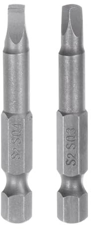 QUARKZMAN 2 Stück SQ3 SQ4 Vierkant-Schraubendreher-Bit 1/4 Sechskantschaft 2 Länge Magnetischer Sicherheitsschraubendreher Elektrowerkzeug