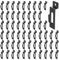 Yauhar 60Pcs Slatwall Utility Notch Hook Metal Slat Wall Display Hangers Picture Hook Slatwall Accessories for Photo Frame Painting Artworks Panel Pegboard Slat Grid Shelf Hanging Display (Black)