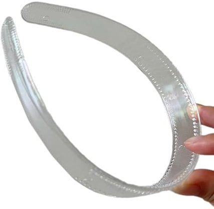 XINgjyxzk Bandeaux plats larges et fins pour mariée - Accessoire photo de mariage - Serre-tête transparent uni avec dents pour cheveux d'enfants, 2,5 cm., 0.8cm*1.2cm*2.5cm