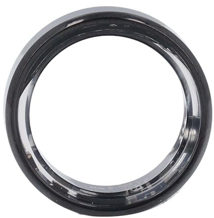 Smart Ring Staubdichter Ring Edelstahlring Schlaf-Fitness-Tracker IP68 Wasserdichter Keramik-NFC-Ring Körpertemperaturüberwachung Schrittzähler Schwarz (Silver)
