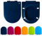 Giural Toilet Seat D Shape, Colored Toilet Seat Soft Close with Adjustable Hinge, Quick Release Top Fixed Toilet Seat Cover Color Thicked Bathroom Lid,Navy blue