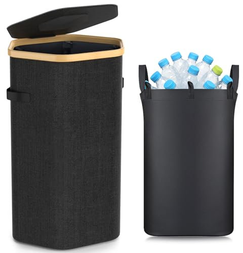 INSMART 100L Pfandflaschen Sammelbehälter-Pfandbehälter Aufbewahrungsbehälter für Pfandflaschen & Dosen-Leergut Organizer mit Tragegriff -Ideal für Haushalt& Supermarkt Rückgabe