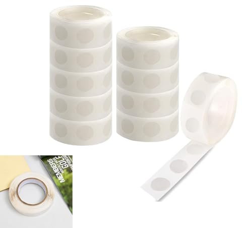 1000 PCS Glue Dots, Glue Dots Double Sided Adhesive Dots Stickers Glue Points,Removable Balloon Sticky Dots Tape for Birthday, Balloon Glue Dots Double Sided for Birthday, Wedding and DIY Scrapbooking