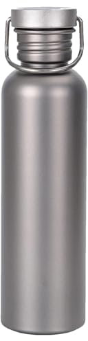 Bouteille en titane - Bouteille isotherme pour vélo - Bouteille d'eau en titane - Anti-fuite - Bouteille isotherme réutilisable pour la randonnée et le camping - 500/600/750 ml