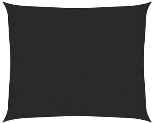 Prato & Giardino, Soggiorno all'aperto, Ombrelloni e ombrelloni da esterni Tenda parasole Vela 160 g/m² Nero 2,5x3 m HDPE