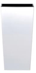 Stolmet Tall Flower Pot, Square Planter, Suitable for Indoor and Outdoor Usage, Perfect for Home and Garden Decoration, Capacity of 2L to 91.5L (White, 2 Litres)