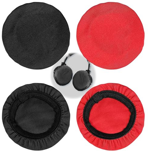 2 Pares de Almohadillas para los oídos, Funda para Auriculares, Almohadillas y Almohadillas para los oídos, Fundas higiénicas para Auriculares