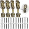 4 Pack Barrel Slide Door Bolts, 3 Inch Brass Door Bolt Lock, Internal Antique Zinc Alloy Latch with Screws for Securing Internal External Doors, Bronze Tone