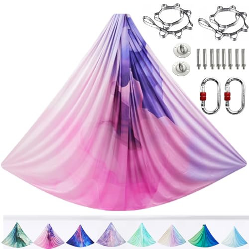 ARNTY Yoga-Set für Erwachsene, Yoga-Zubehör, 500 kg Belastung, inkl. Kompletter Installationshardware (Muti-Pink)