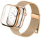 SimpleThings Compatible avec le bracelet milanais Apple Watch séries 10, 9, 8, 7, 6, 5, 4 SE avec étui de protection, boucle magnétique en métal avec coque de protection pour iWatch 46/45/44/42/41/40