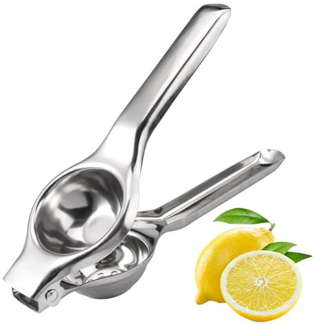 Spremilimone Manuale, Spremi Limone 6.5 cm di Diametro, Spremiagrumi Manuale In Acciaio Inox, Spremiagrumi Antiscivolo, Acciaio Inossidabile, Sicuro e Durevole, Anti-Caustico per Cucina, Ristorante