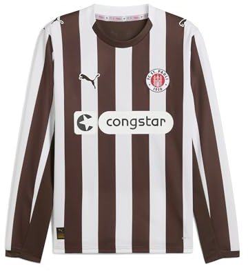 PUMA FC St. Pauli Trikot Langarm Home 2025/2026 braunweiss, S Herren
