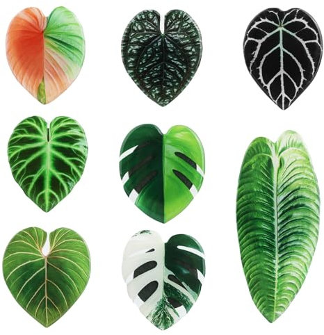 BOXOB 8pcs Leaf Magnets for Fridge, Decorative Plant Magnets Cute Ivy Leaves Decoration for Refrigerator Home Bedroom Kitchen Living Room Office Decor Funny Gifts