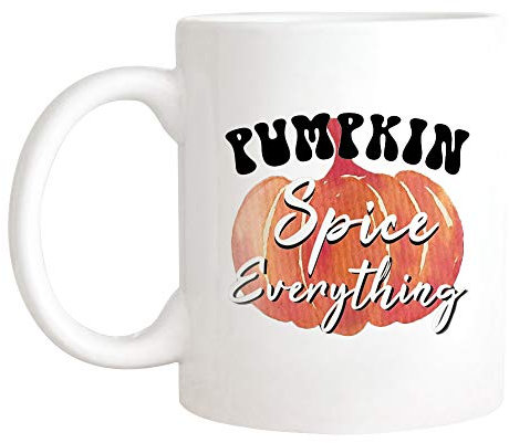 Pumpkin Spice Travel Mug Unique Coffee Mug Ceramic Tea Cup Novelty Gift for Mom Office Birthdays 330Ml