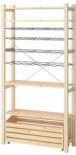 ProTuning IVAR 1 Sektion/Flaschenregale, Kiefer, 89 x 30 x 179 cm