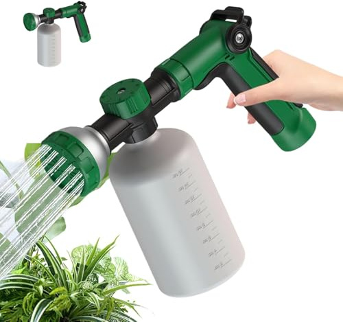 EUUEKathy Feeder Spray Garden, Feeder Hose End Sprayer with 500ml Bottle, Garden Foam Sprayer, Anti-Backflow Lawn Yard Hose Sprayer, for Watering Plants and Car Washing