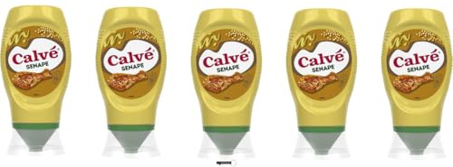5X Calvé Senape Fryer Sauce Sauce Mustard Spicy Taste Mustard 250 ml,+Italy shop Kostenloser Schlüsselanhänger