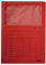 LEITZ Sichtmappe, DIN A4, Karton, mit Sichtfenster, rot VE = 100