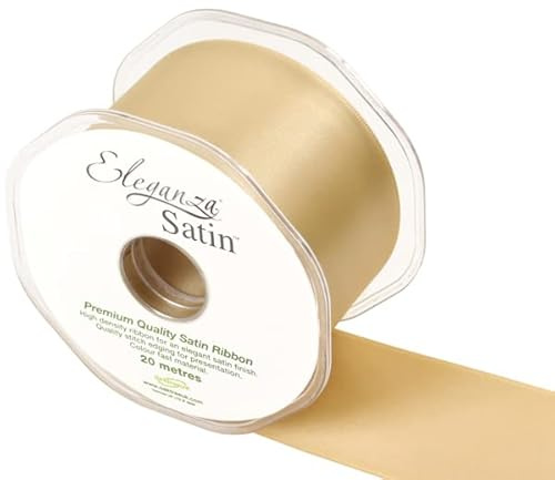 OakTree Double Faced Ribbon, Gold (Gold No. 35), 50 mm x 20 m