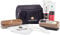 Solitaire Schuhpflege-Set mit Praktischer Schwarzer Tasche für Leder, Glattleder