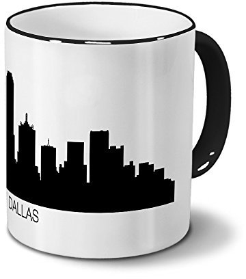 Städtetasse Dallas - Design Skyline/Silhouette Dallas