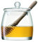 LSA International Serve Honey Pot and Oak Dipper 12.5 cm, H12.5cm