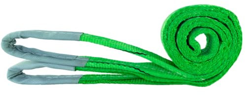 Hebeschlinge 2 Meter bis 2000 kg, DIN EN 1492-1 Zertifiziert, Hebeband 2m / 2t, Hebegurt | Krangurt | Kranschlinge | Tragegurt