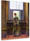 Bilderdepot24 Bild auf Leinwand | Caspar David Friedrich Frau am Fenster in 50x70 cm als Wandbild | Wand-deko Dekoration Wohnung alte Meister | NEU-180201-50x70-faf