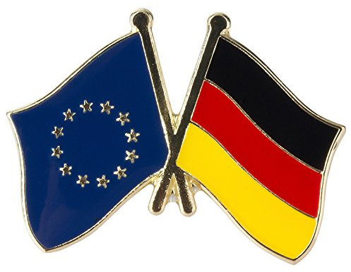 Patch Nation Anstecknadel aus Metall, Motiv: Flagge der Europäischen Union, EU, Deutschland, Deutschland