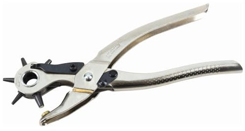 Dönges Revolverlochzange SIMPLE, 220 mm, 2,0-4,5 mm, vernickelt (Lochzange Revolverzange Leder) Länge: 220 mm/Ausführung: vernickelt