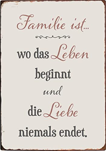 IB Laursen Metallschild 'Familie ist.'