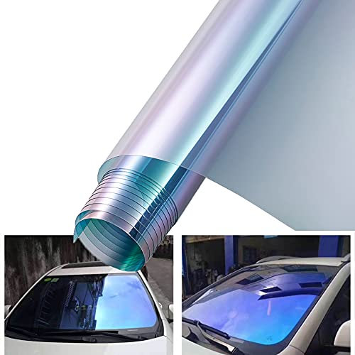 Dark Blue Chameleon Windshield Tint Car Window Foils Solar Protection Film Windshield Sun Shade Tint Film 29.5'' x 118''