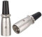 sourcing map 3-Pin XLR Male Connector for Microphone Mic Cable Plug Connector Mic Audio Socket 2pcs