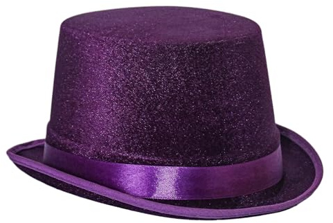 Carnavalife Hut aus Filz, Satin, rund, mit Satinband, für Erwachsene und Kinder