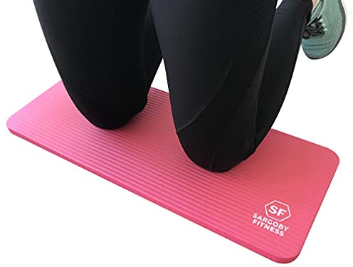Sargoby Fitness Yoga Knieschoner 15 mm dick um Knie Ellenbogen Unterarme und Handgelenke zu polstern Pilates Knieschoner (Rosa)