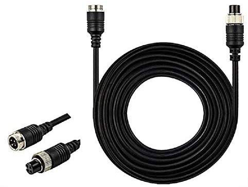 50FT 15M Car Video 4-Pin Aviation Extension Cable for CCTV Rearview Camera Truck Trailer Camper Bus Motorhome Vehicle Backup Monitor System Waterproof Shockproof