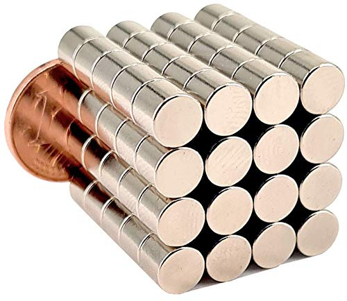 Neodym Magnet N52 Scheibe - Starke Magnetscheibe 6mm Durchmesser - 6x5mm 1,36 KG Starke Neodym Magnete Runde Scheiben Pinnwand Whiteboard Magnettafel [80 Stück]
