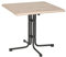 acamp Gartentisch wetterfest Piazza Quadratisch | Stahl-Gestell klappbar | Sicherer Stand Dank Niveau-Ausgleich | Klapptisch mit robuster Tischplatte | Balkon-Tisch 80x80 cm in Anthrazit - Holz