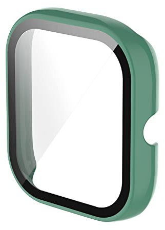 Giaogor Schutzhülle für Amazfit GTS 2 Mini, Hard PC hülle mit Glas Displayschutz kompatibel mit Amazfit GTS 2 Mini Smartwatch 2021 (Grün)