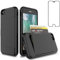 Asuwish Phone Case for iPhone 6plus 6splus 7plus 8plus i 6/6s/7/8 Plus with Screen Protector Cover and Card Holder Stand Hybrid Cell iPhone6splus i Phone7s 7s 7+ 8s 8+ Phones8 6+ i6 6s+ Women Black