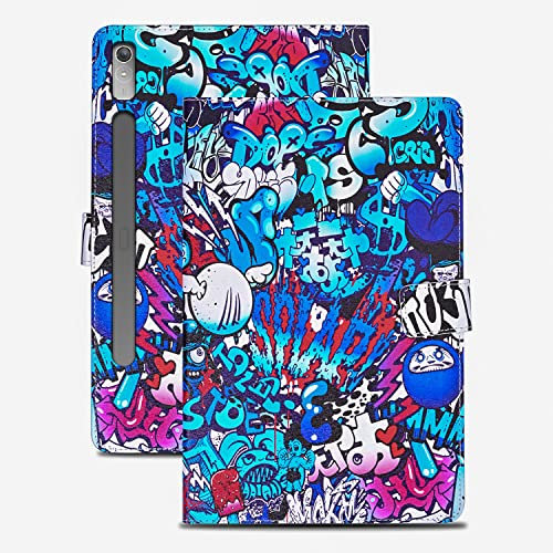 Rostsant Case for Lenovo P11 Pro Gen 2 11.2 Inch PU Leather Case Magnetic Stand Wallet Tablet Protective Case for Lenovo Tab P11 Pro 2nd Generation 2022 TB-132FU/138FC - Graffiti