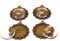 8 Teile 4 Stück Charm Leere Lünette Tablett Medaillons Metall Anhänger Fassungen Schmuck 20mm Runde 4 Stück Klar Glas Cabochon Bastelset (Kupfer Model-1)
