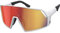 Scott Pro Shield Wechselscheiben Fahrrad Brille matt weiß/rot Chrome